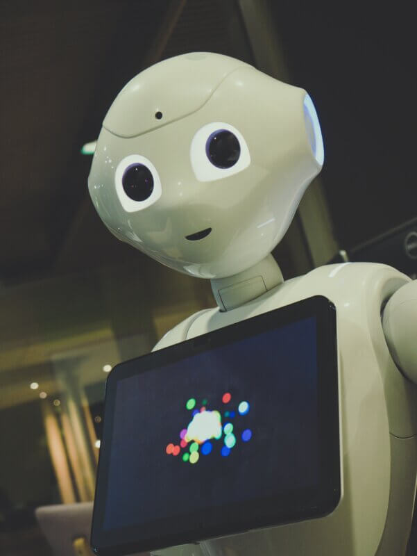 Robot con tablet